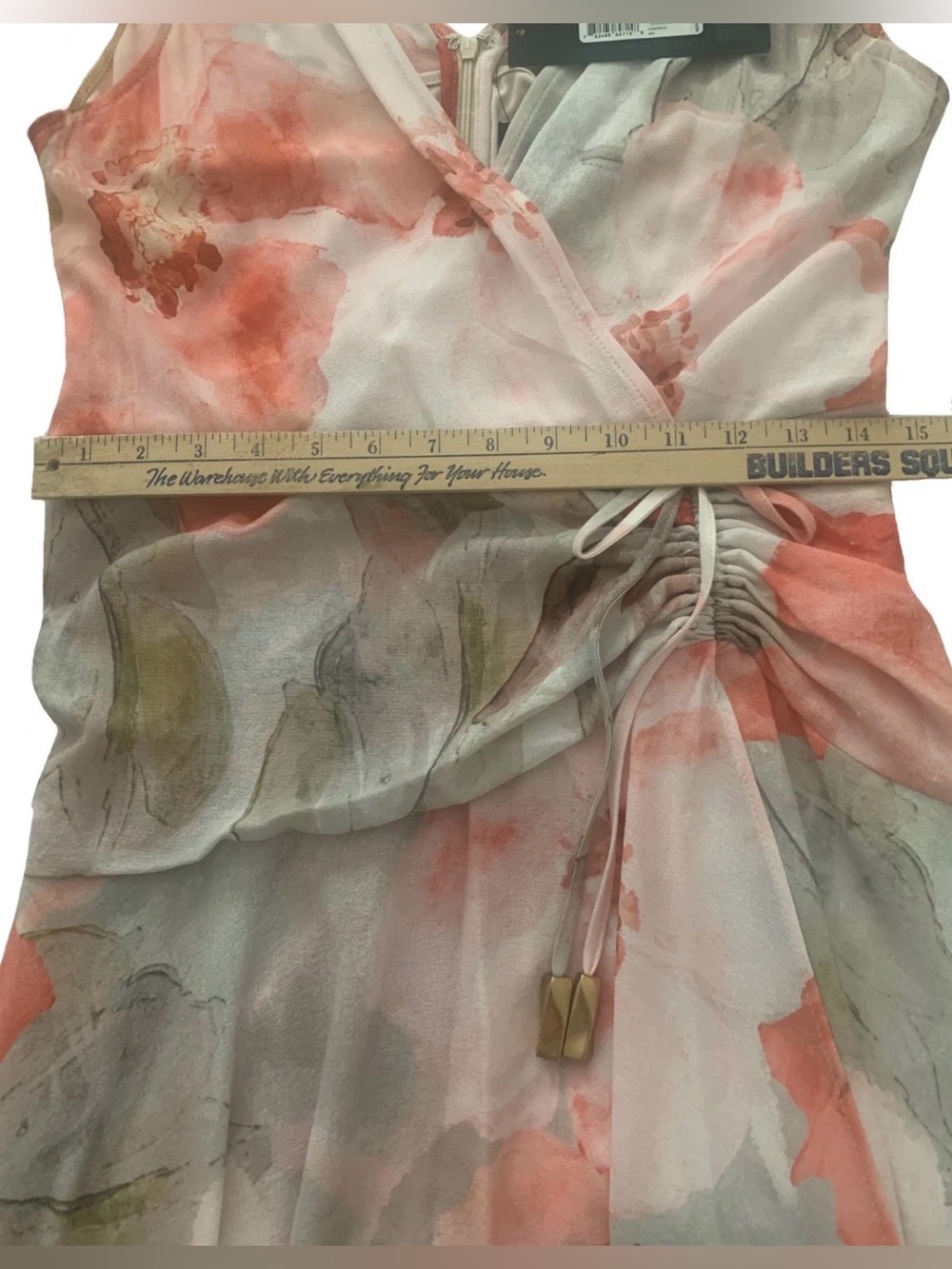 NEW Women's Size 8 Donna Karan NY Floral Chiffon A Line Dress Pinks $159 - Picture 9 of 15